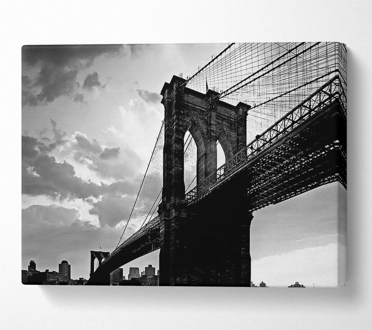 Brooklyn Bridge Sunset B n W