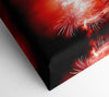 New York City Brooklyn Bridge Fireworks Red
