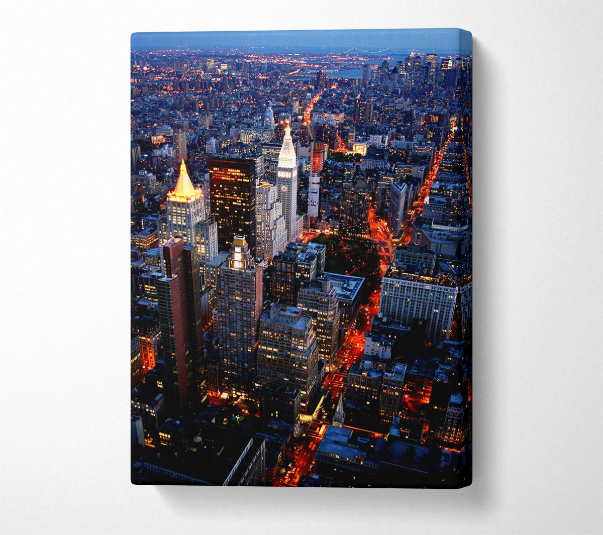 Nyc Ariel View City Lights