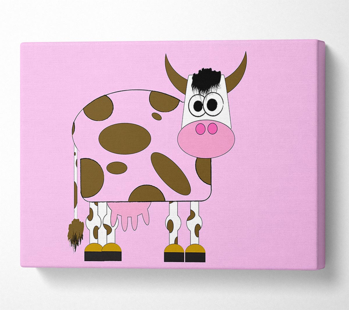 Funny Cow With Hair Pink