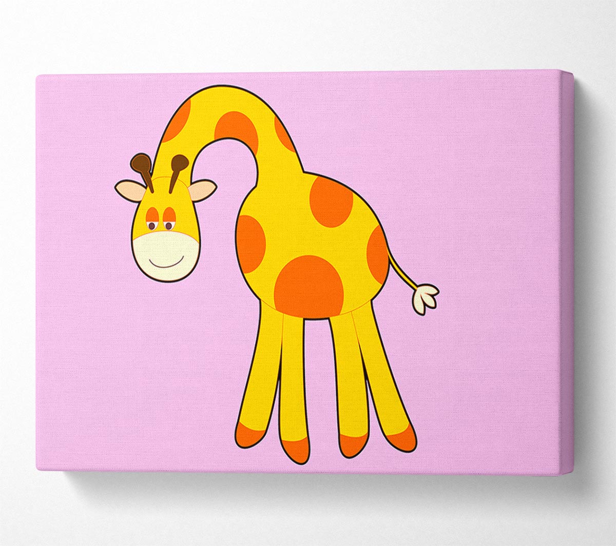 Funny Giraffe Looking Down Pink