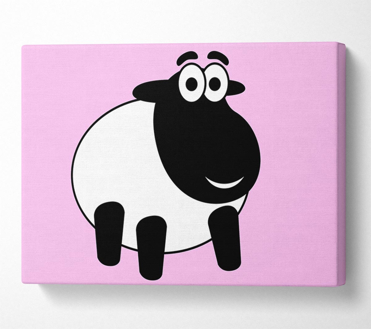 Happy Cartoon Sheep Pink