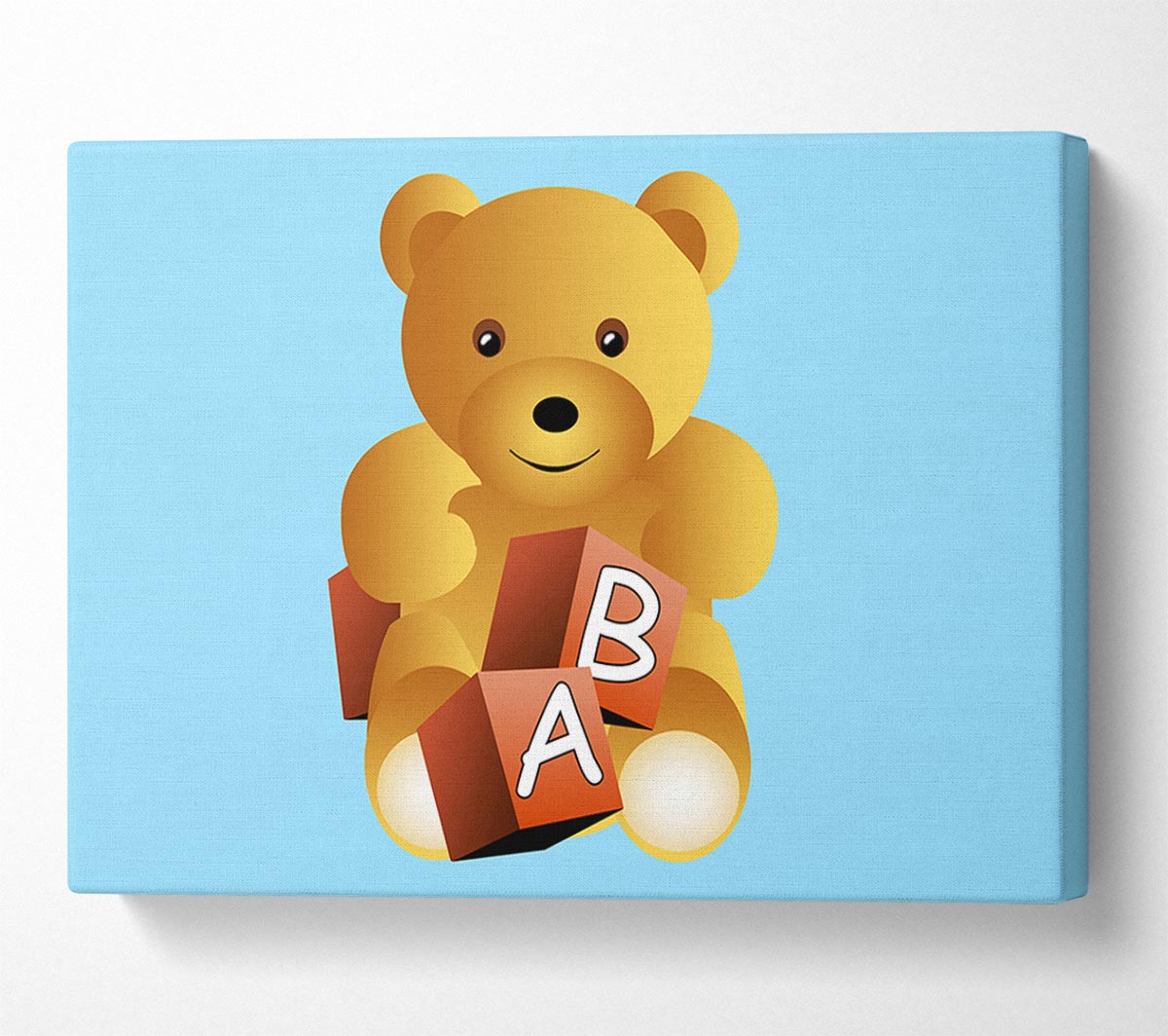 Teddy Bear Alphabet Blocks Baby Blue