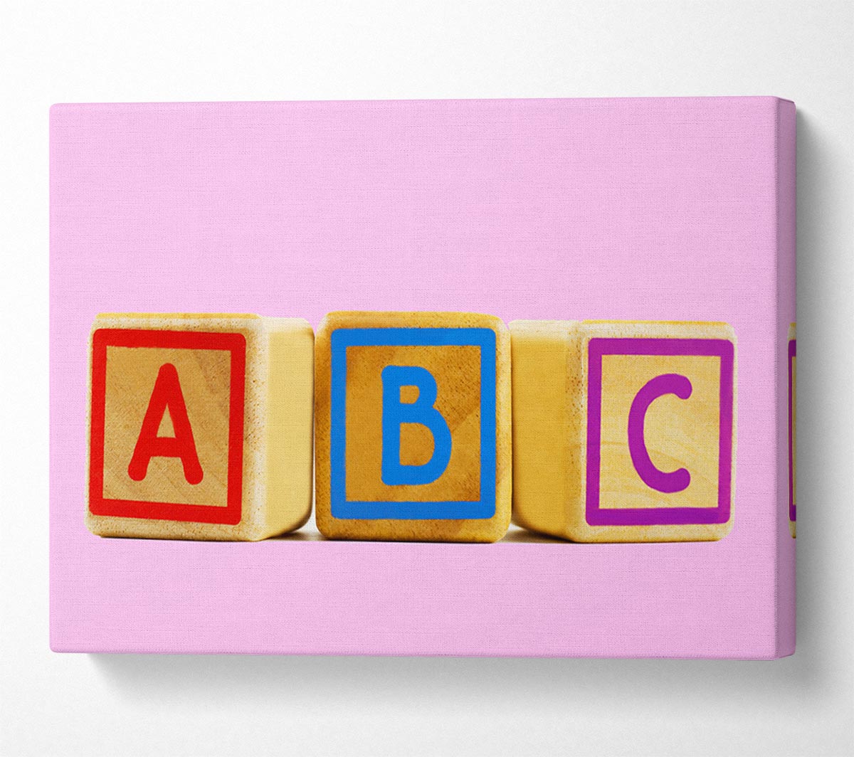 Three Alphabet Blocks Pink