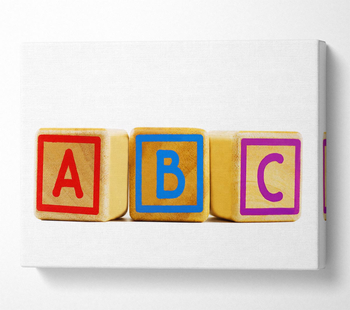 Three Alphabet Blocks White