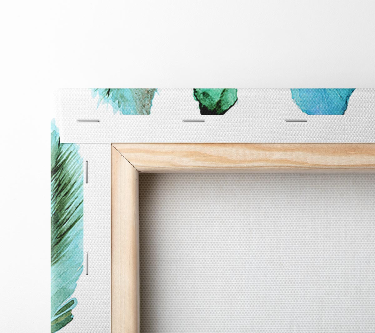 Green Blue Indian Feathers