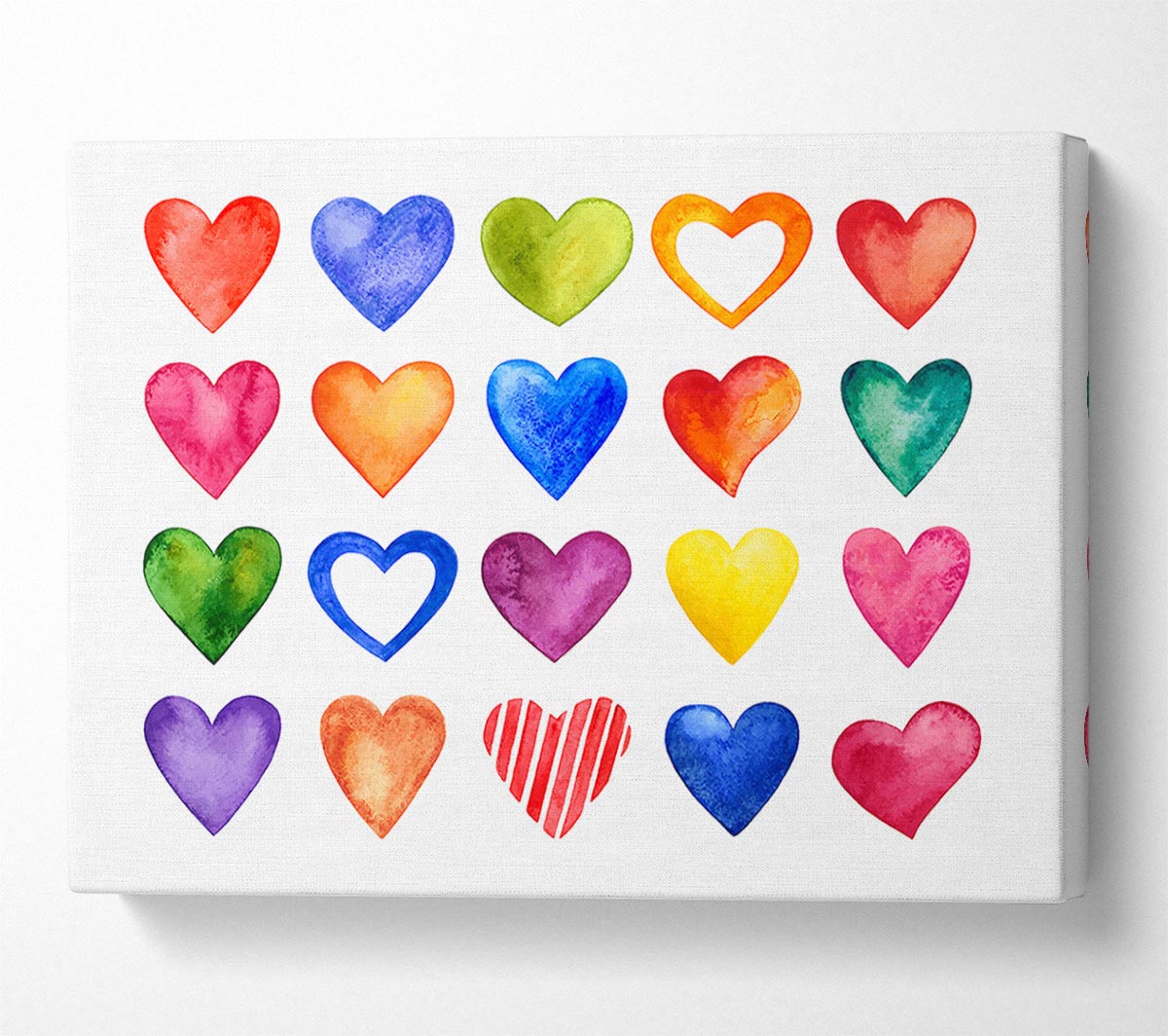 Colourful hearts