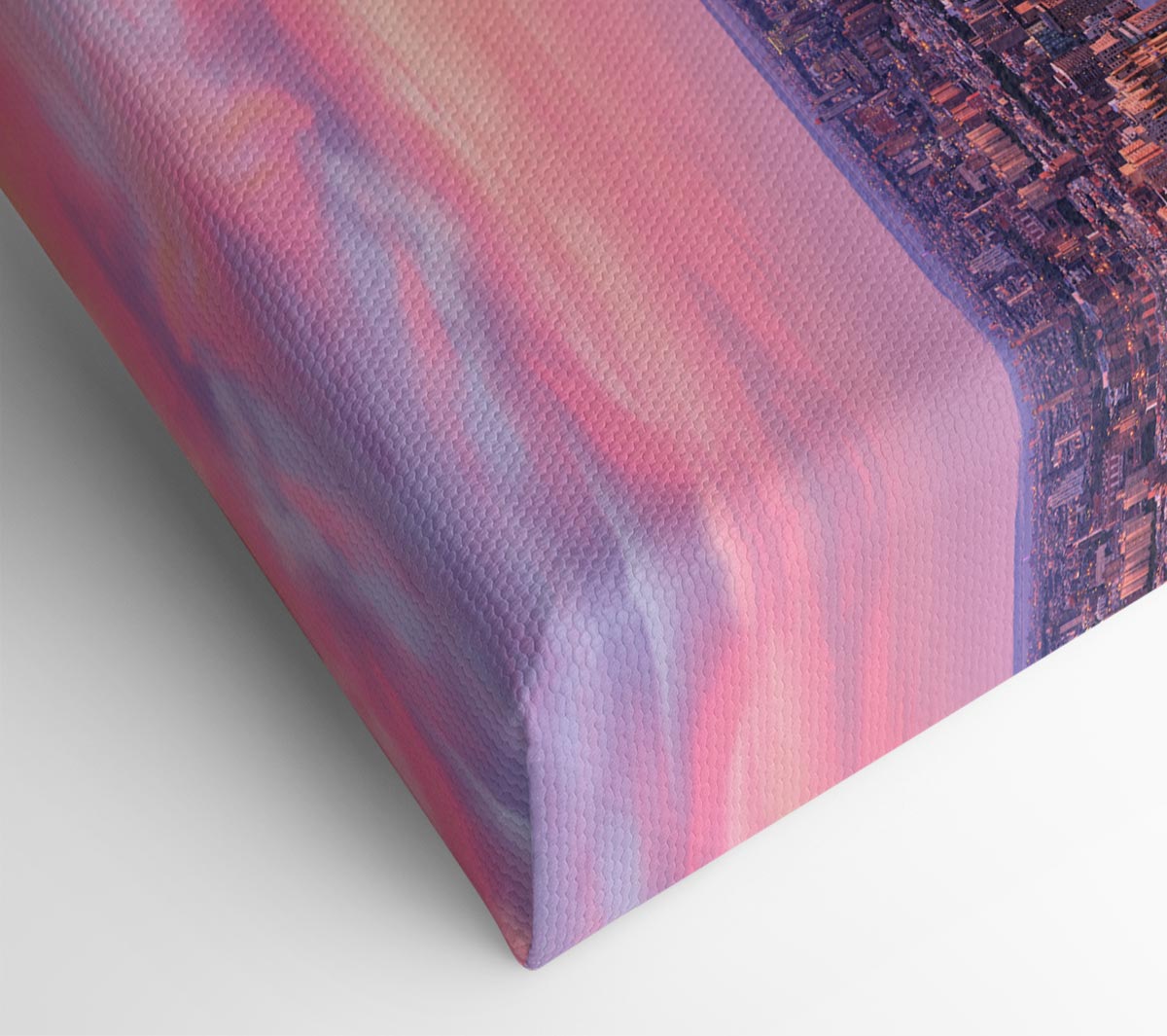 pink dusk city