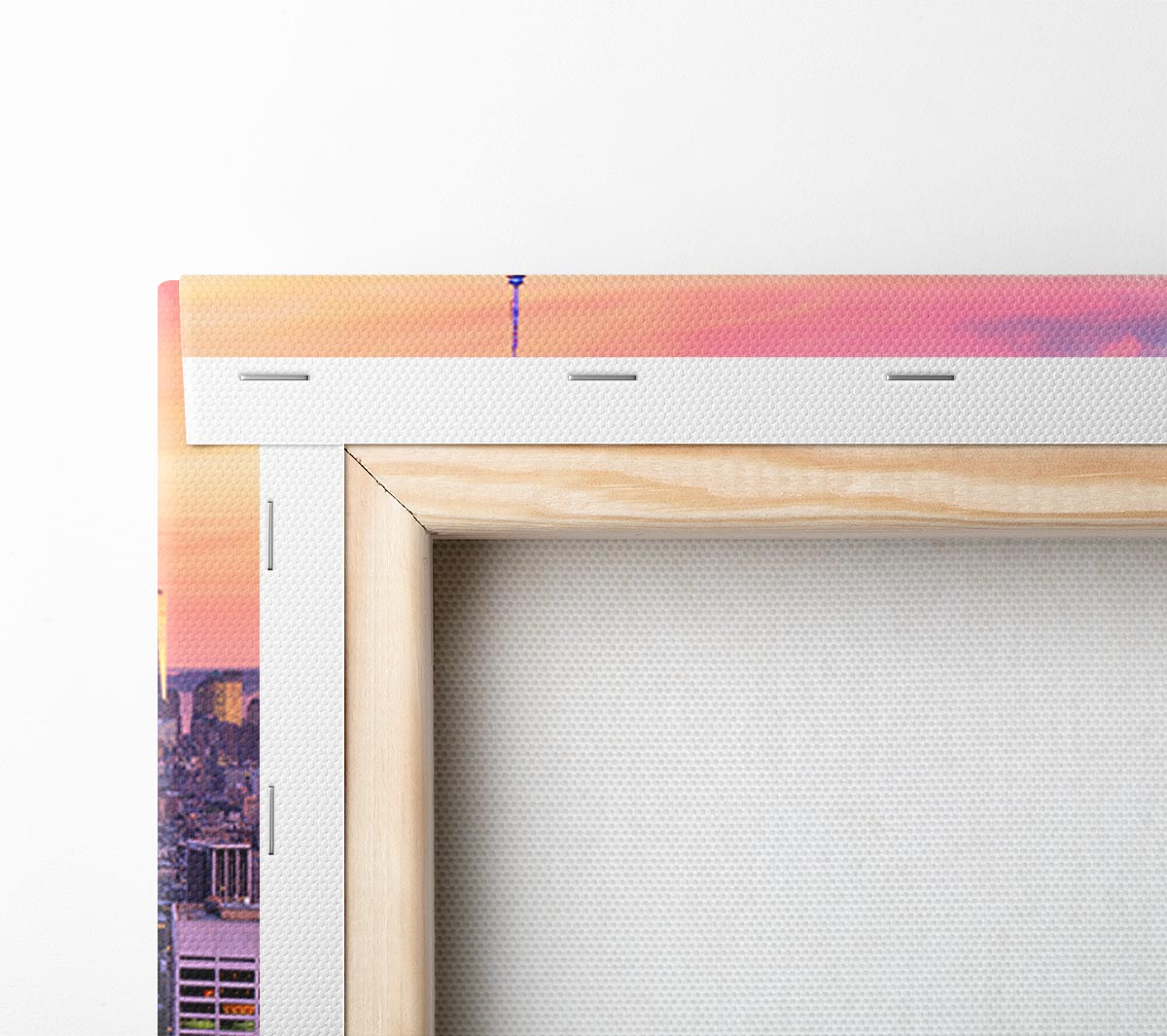 pink dusk city