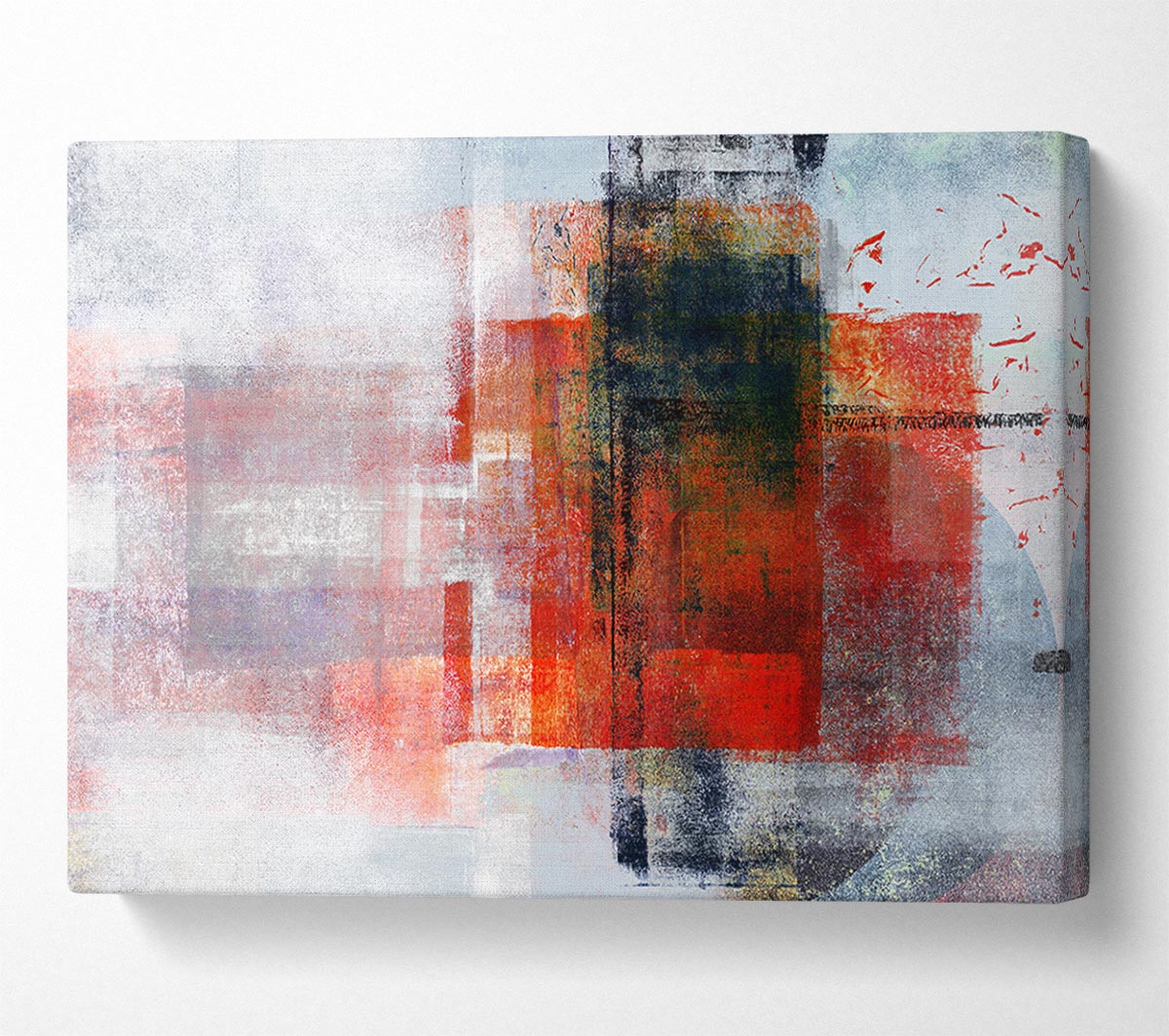 Abstract red square paint roller