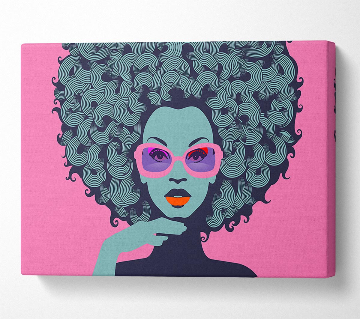 Glasses Big Hair Woman
