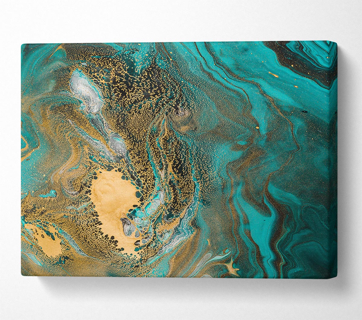 Buy Turquoise & Teal Oil Flow Canvas