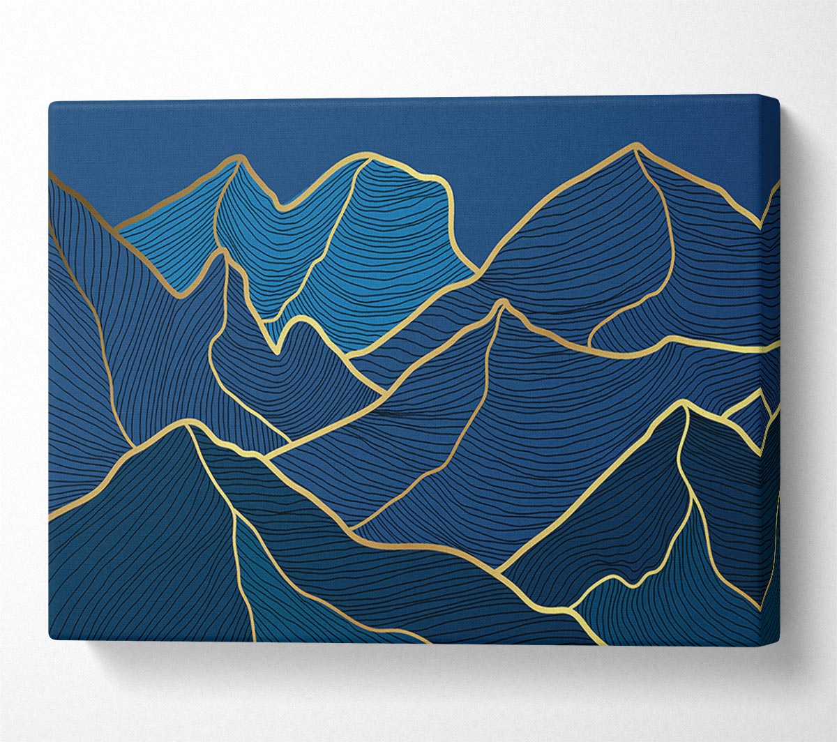 Gold Mountains On Blue