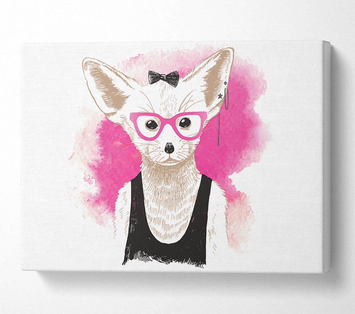 Arctic Fox Bow Pink Glasses