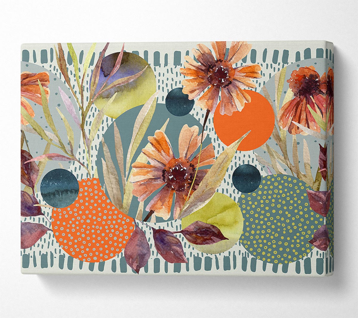 Cut Out Flowers On Abstract