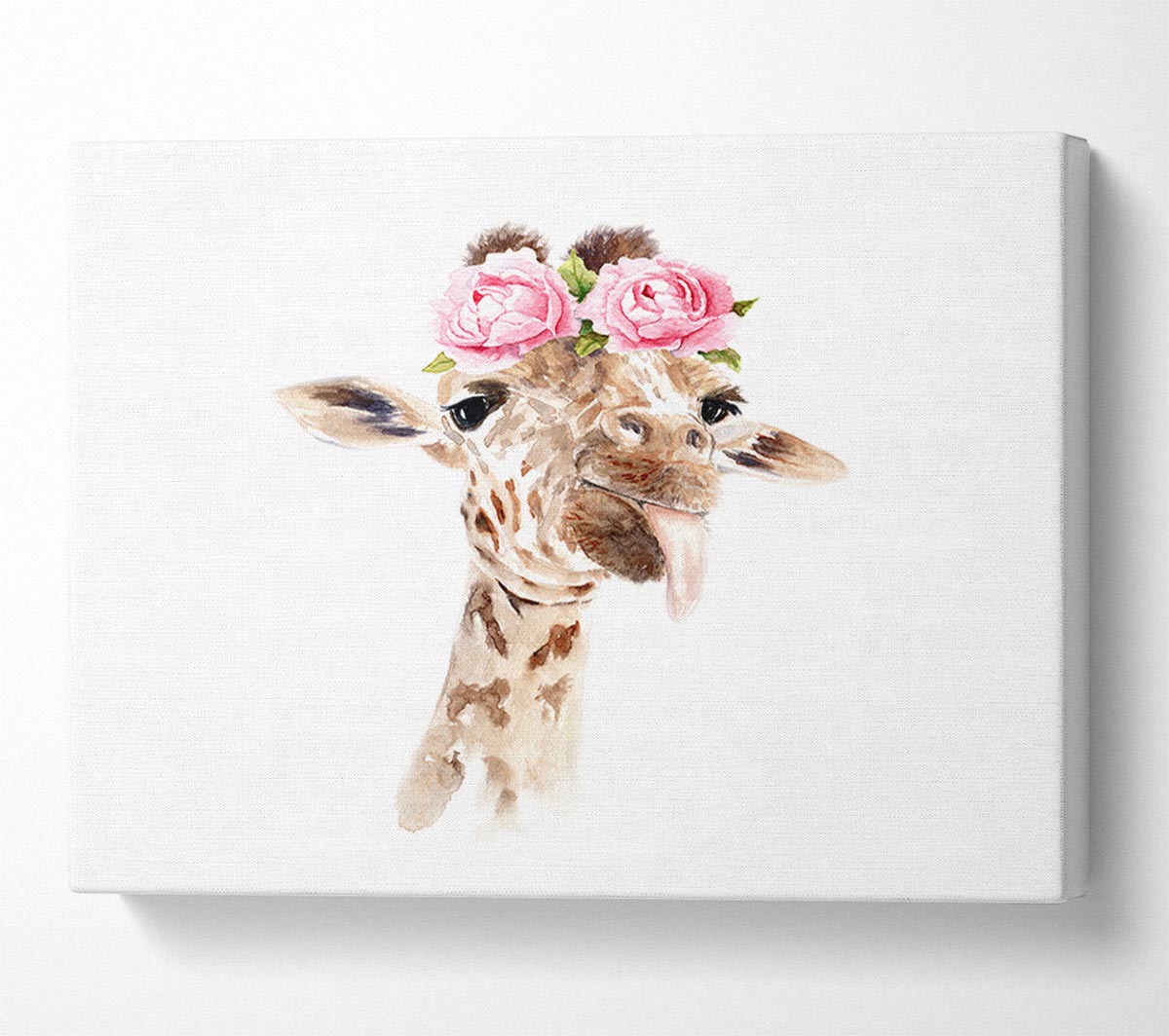 Roses On A Giraffe'S Head