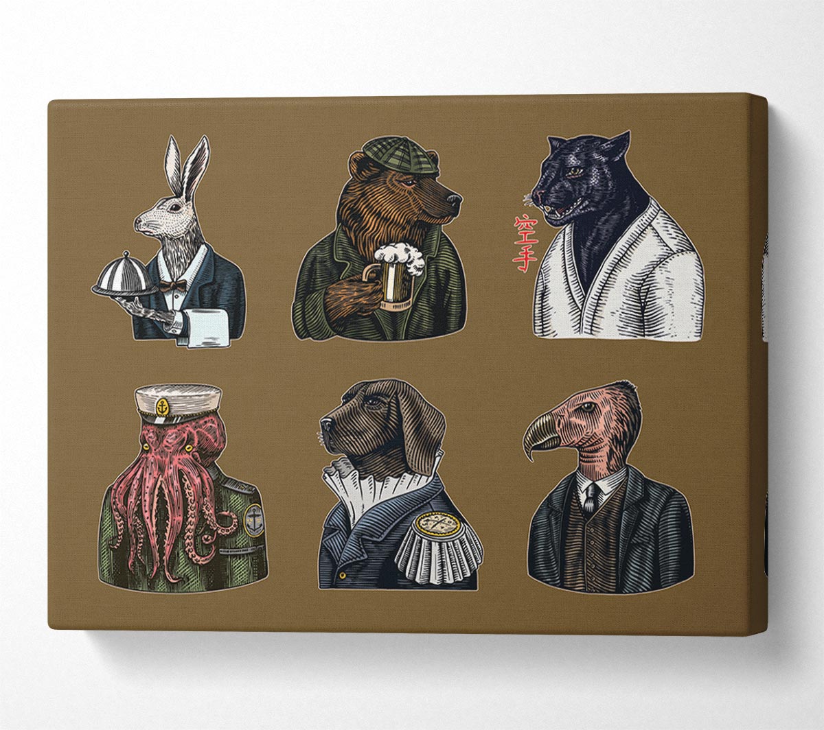 Six Vintage Animal People