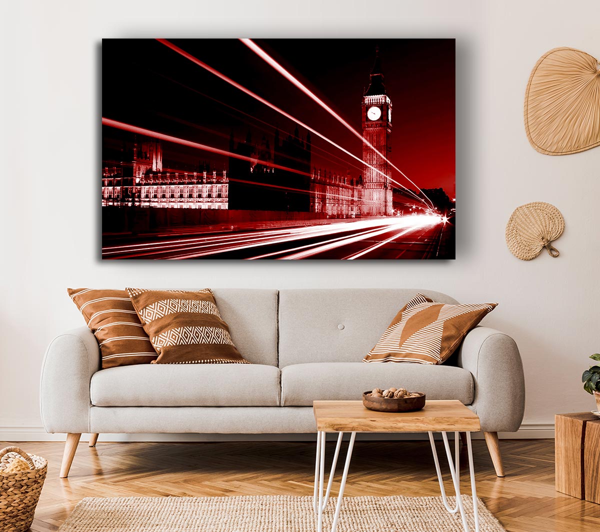 London Big Ben City Lights Red