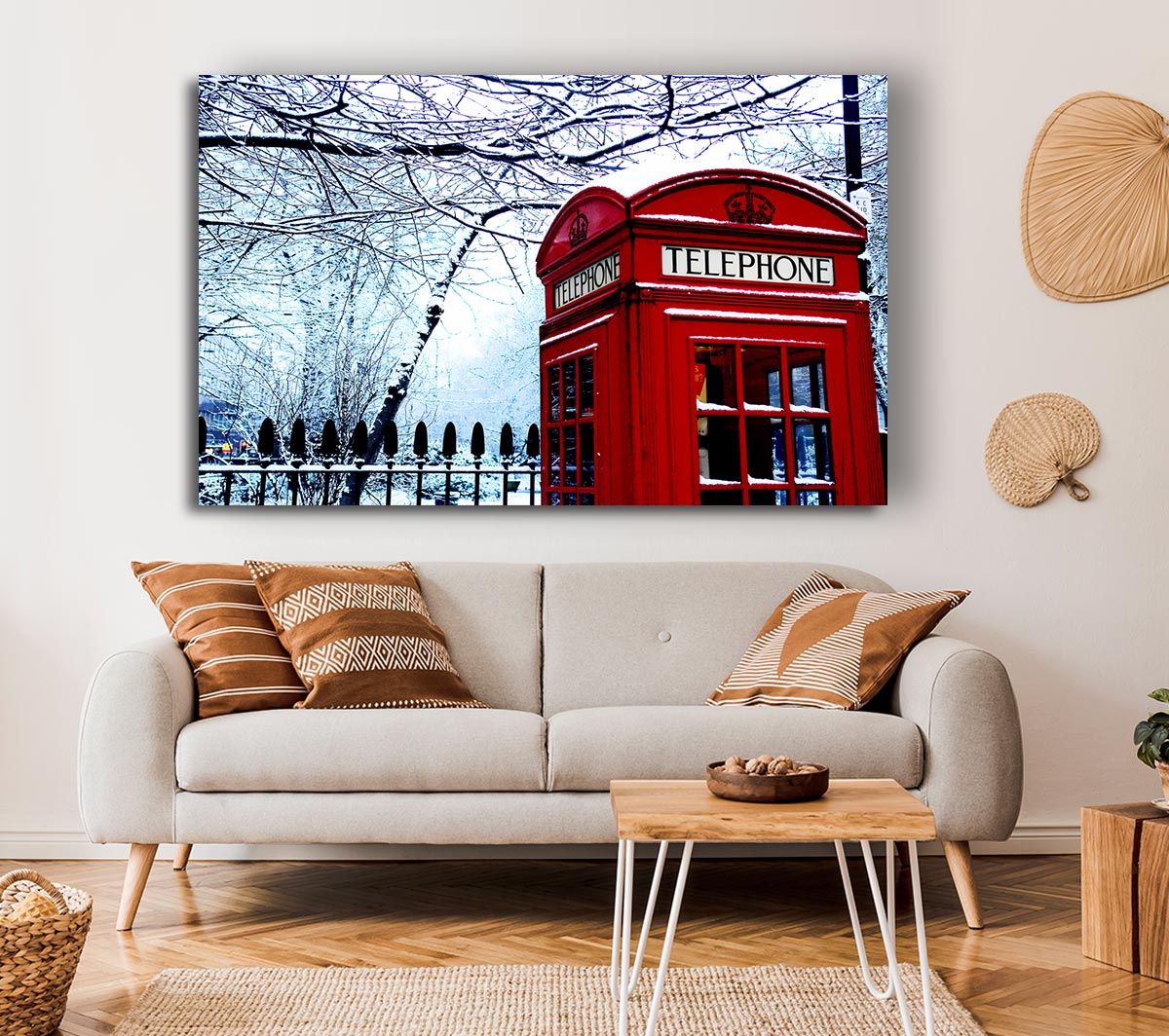 London Telephone Box In The Snow
