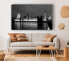 London Thames Houses Of Parliament B n W Night