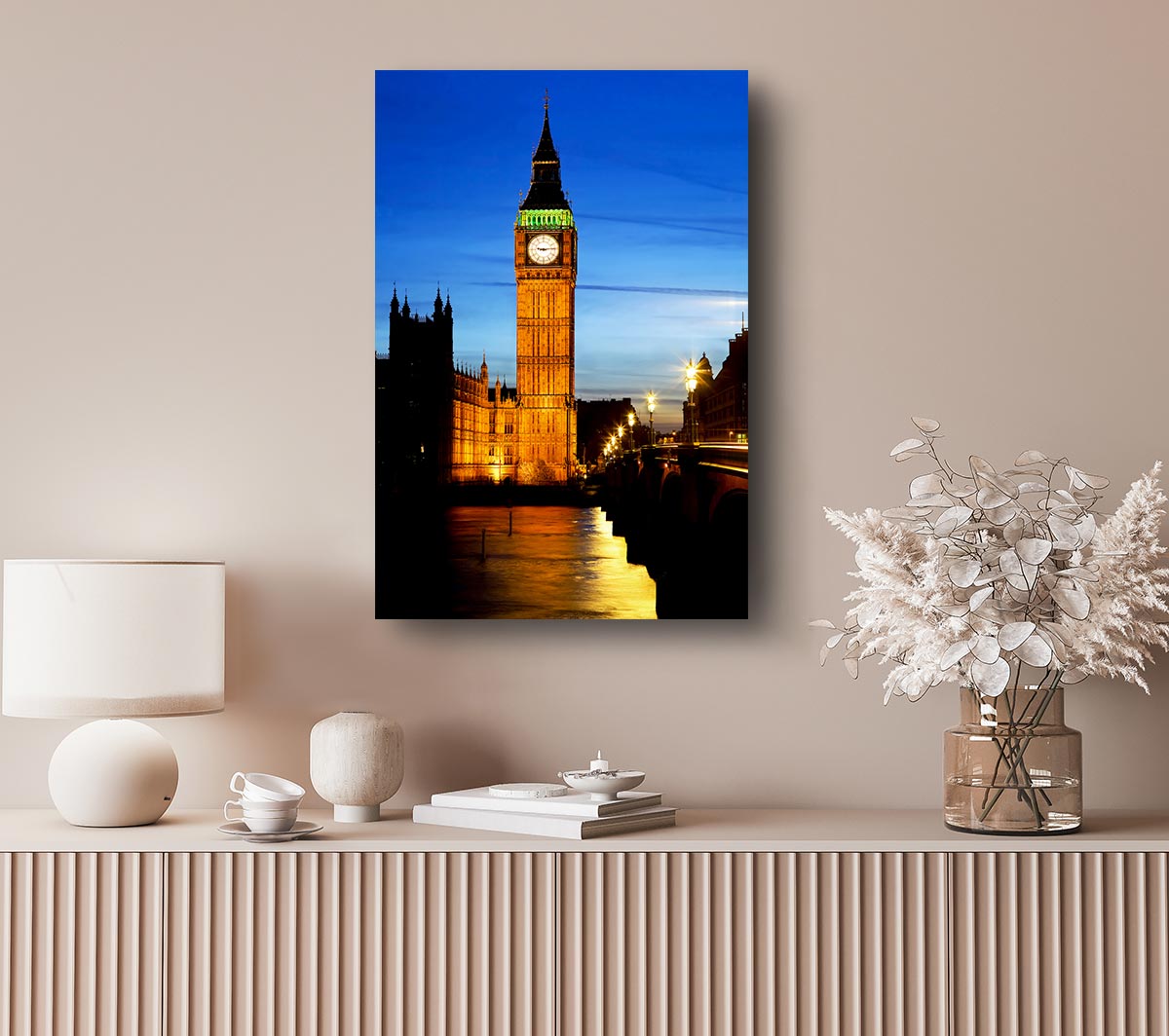 London Thames Reflection Of Big Ben