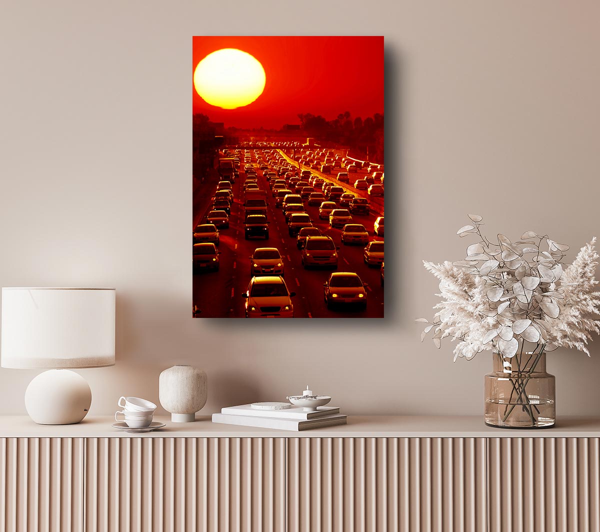 Los Angeles Highway Sun Blaze