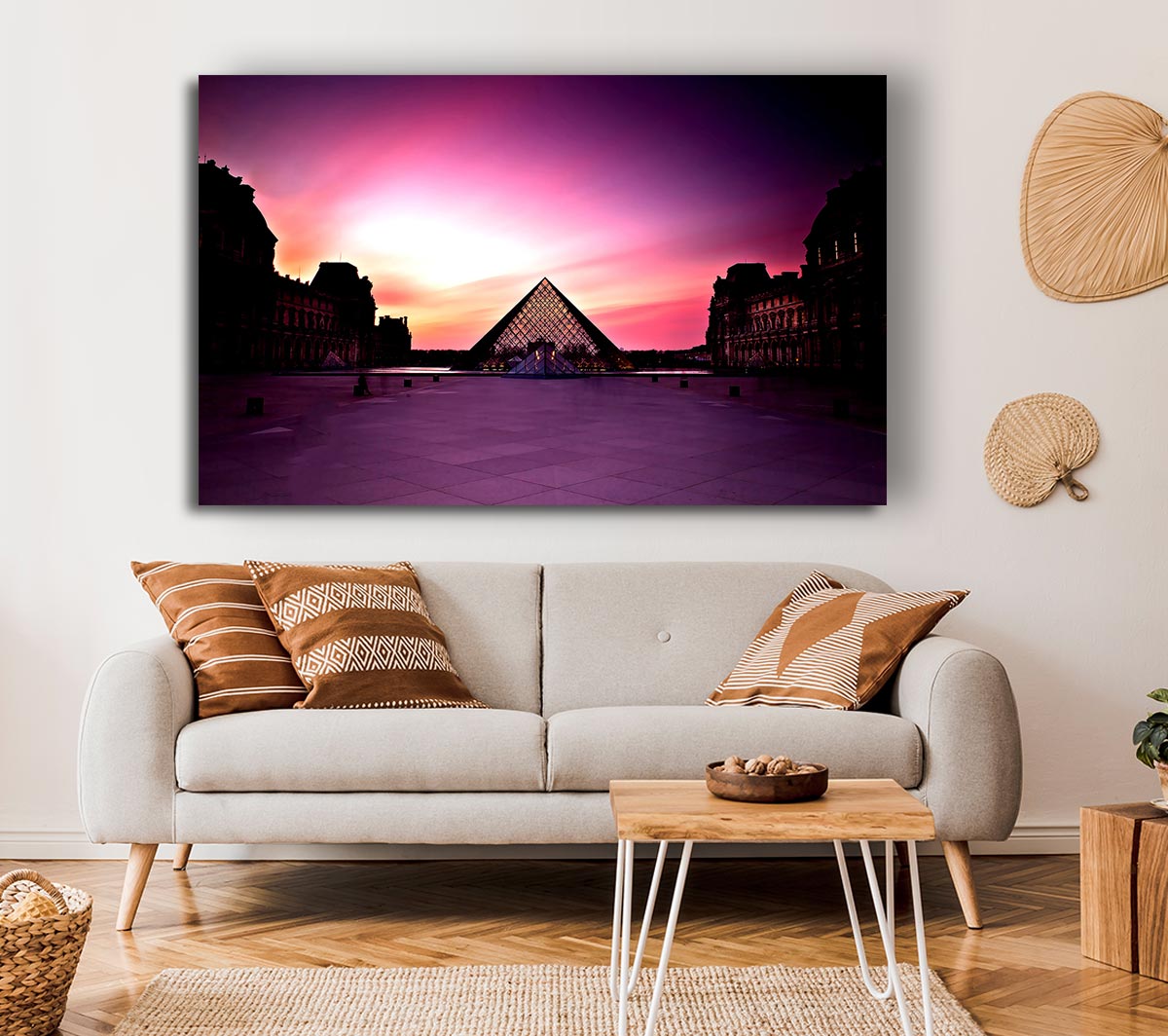 Louvre Museum At Sunset