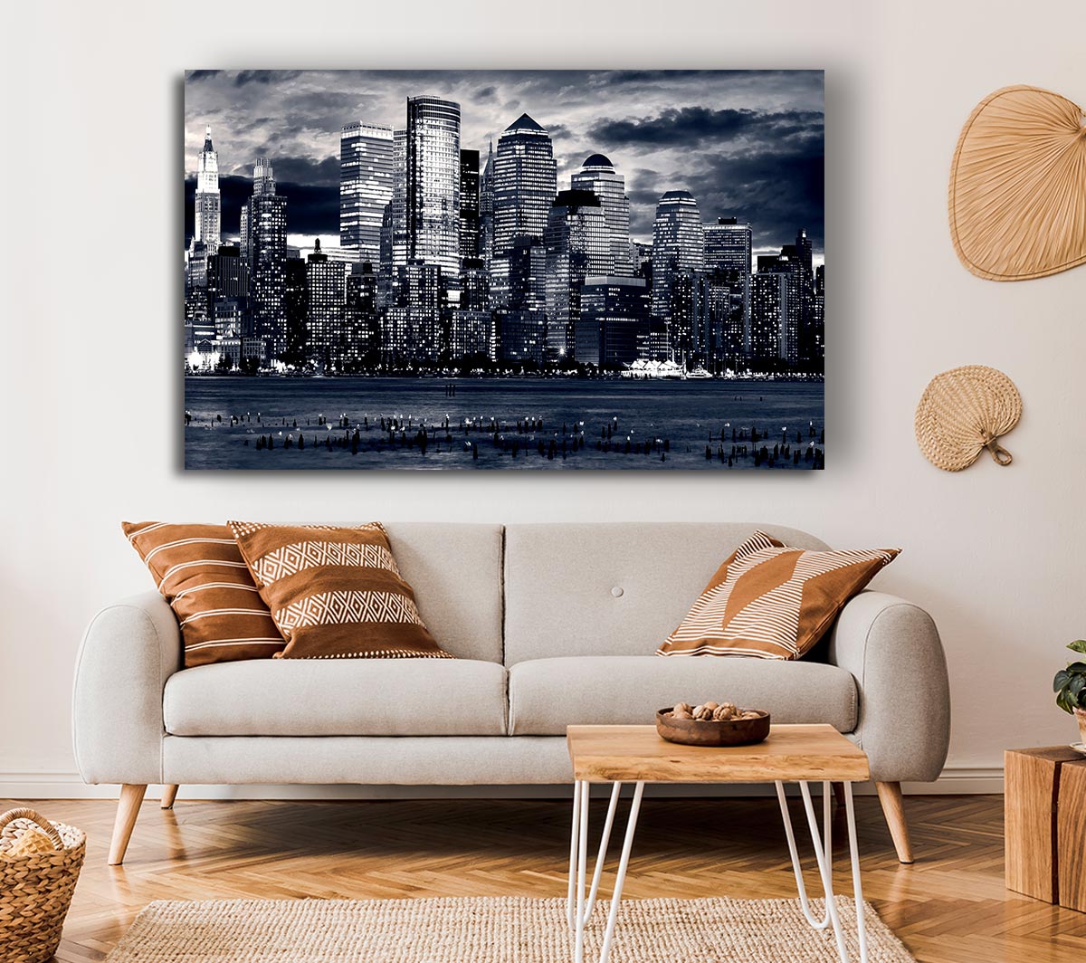 Manhattan Panorama In Blue