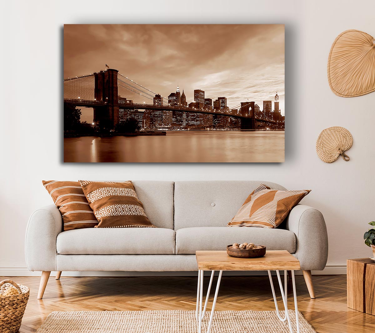 New York City Brooklyn Bridge Brown Cast