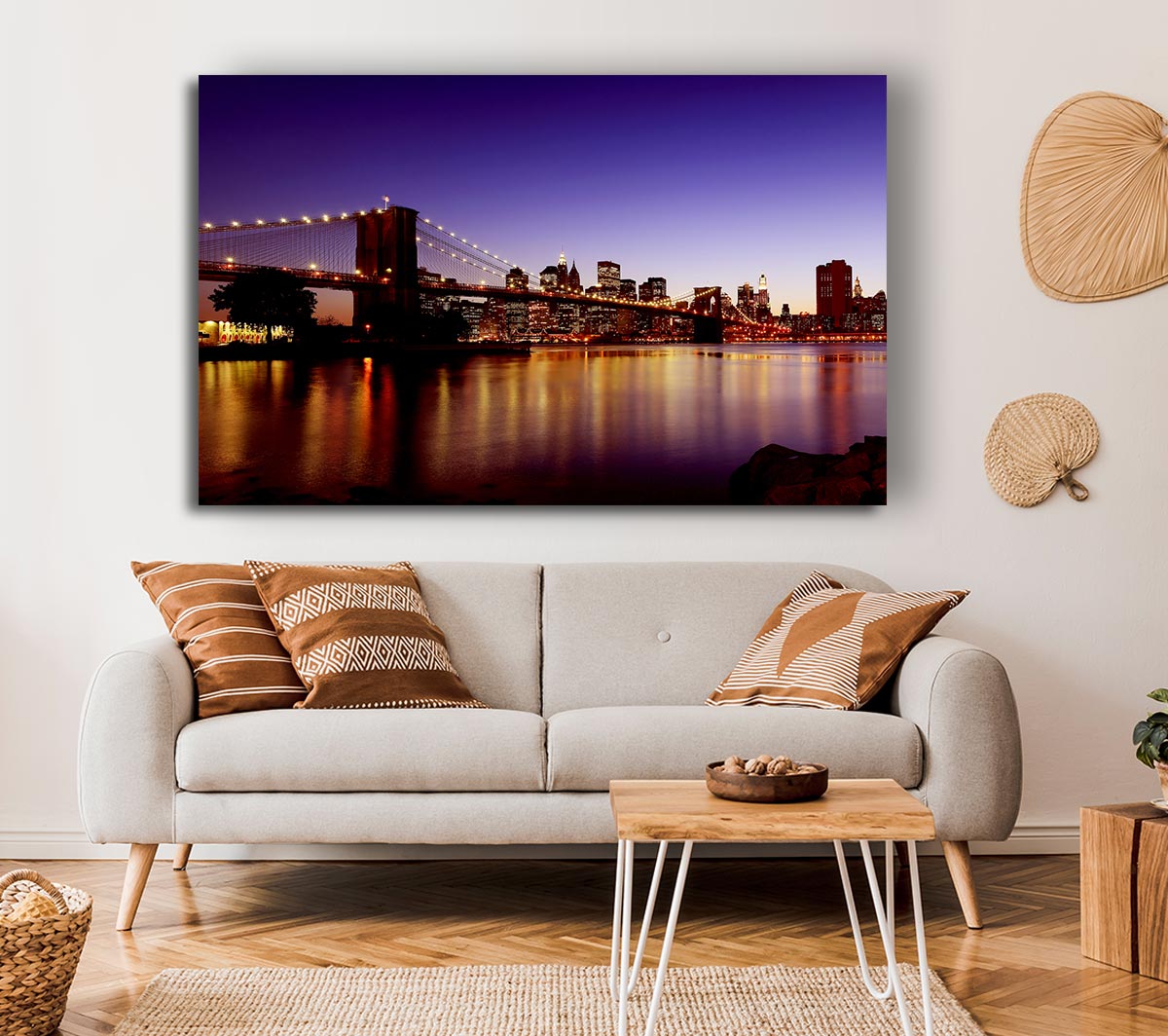 New York City Reflections Of Brooklyn Bridge