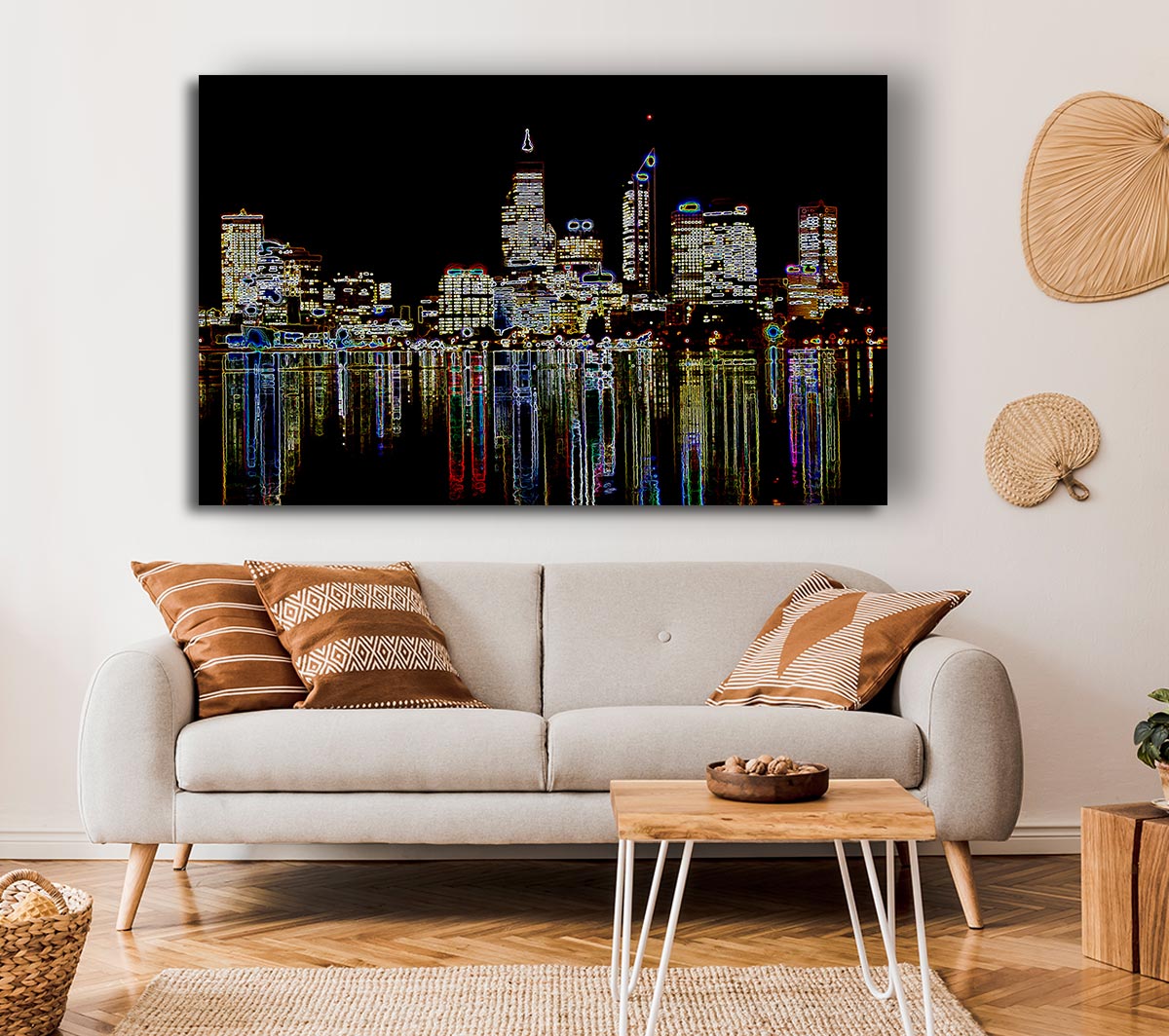 New York Harbour Reflections Black