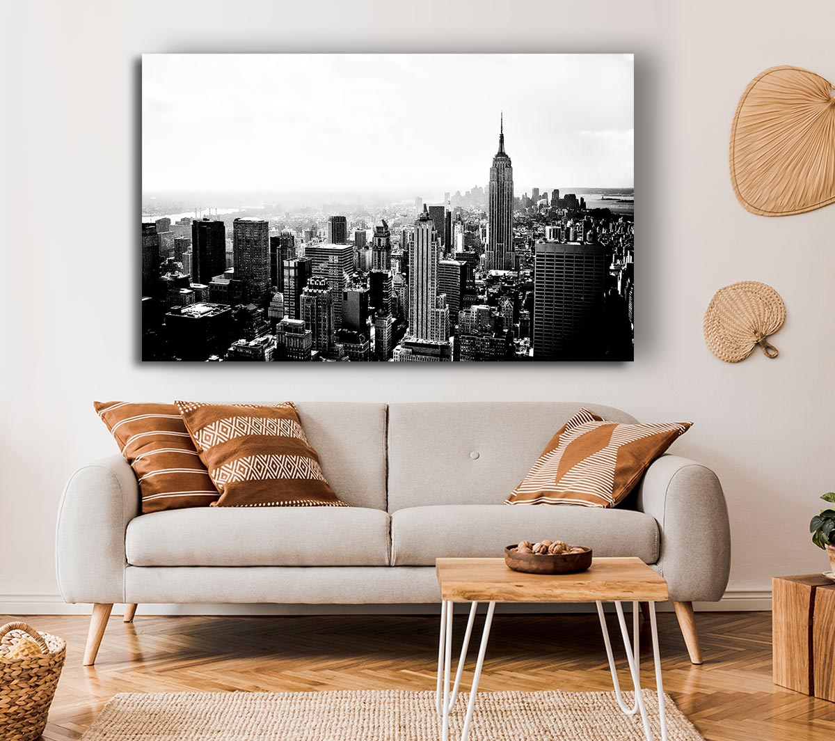 New York Empire State Skyline B n W