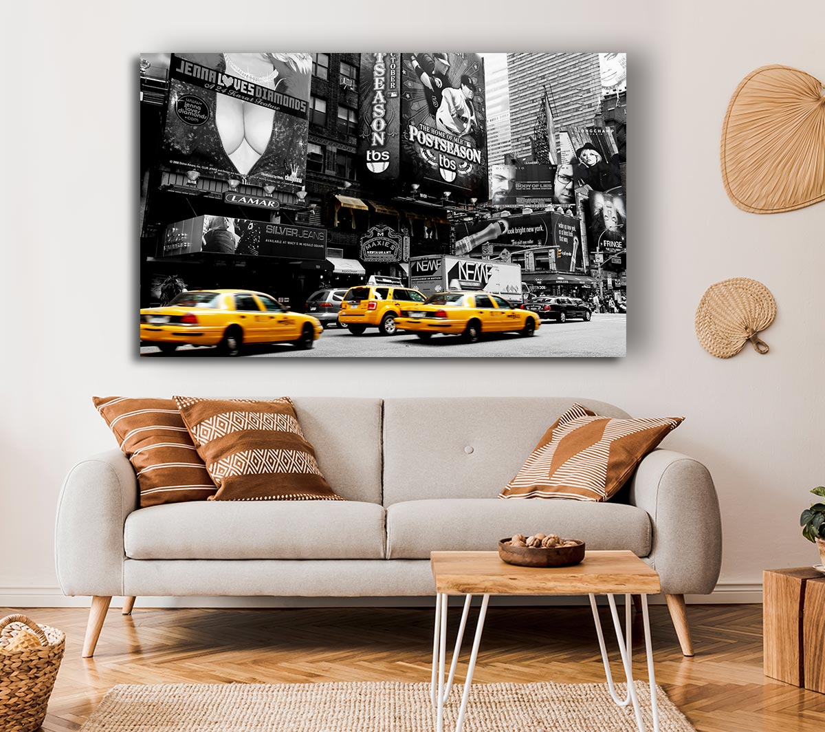 Nyc Broadway Cabs B n W Yellow