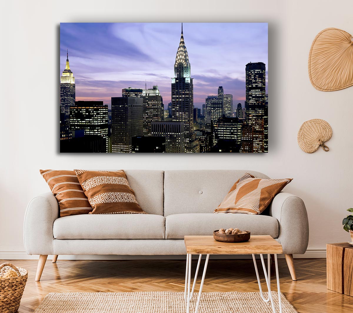 NYC Empire State Building Lilac Sky