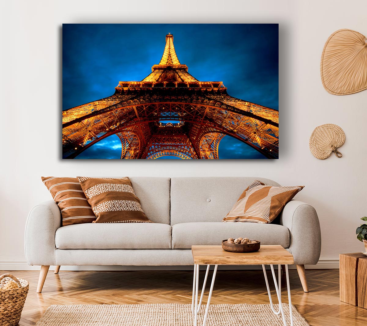 Paris At Night Eiffel Tower View From Below
