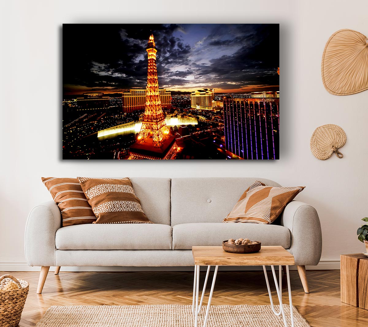 Paris Eiffel Tower Golden Night Glow