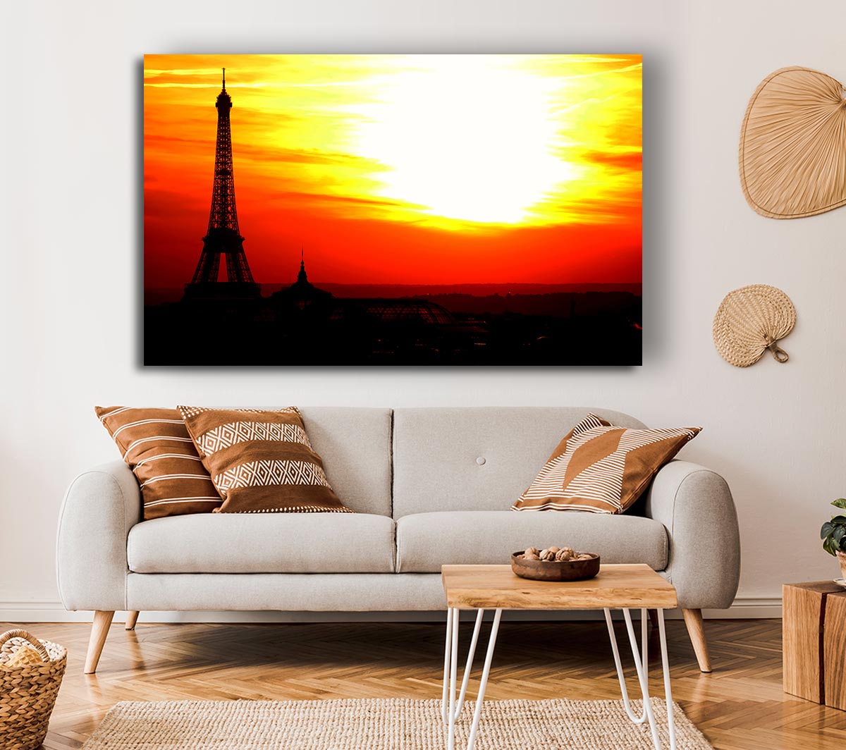 Paris Eiffel Tower Sun Blaze