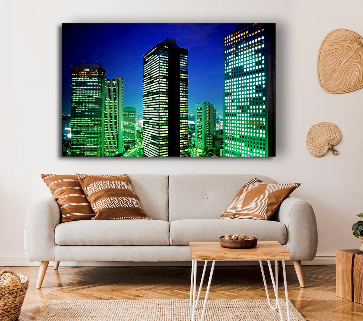 Skyscrapers Green Hue