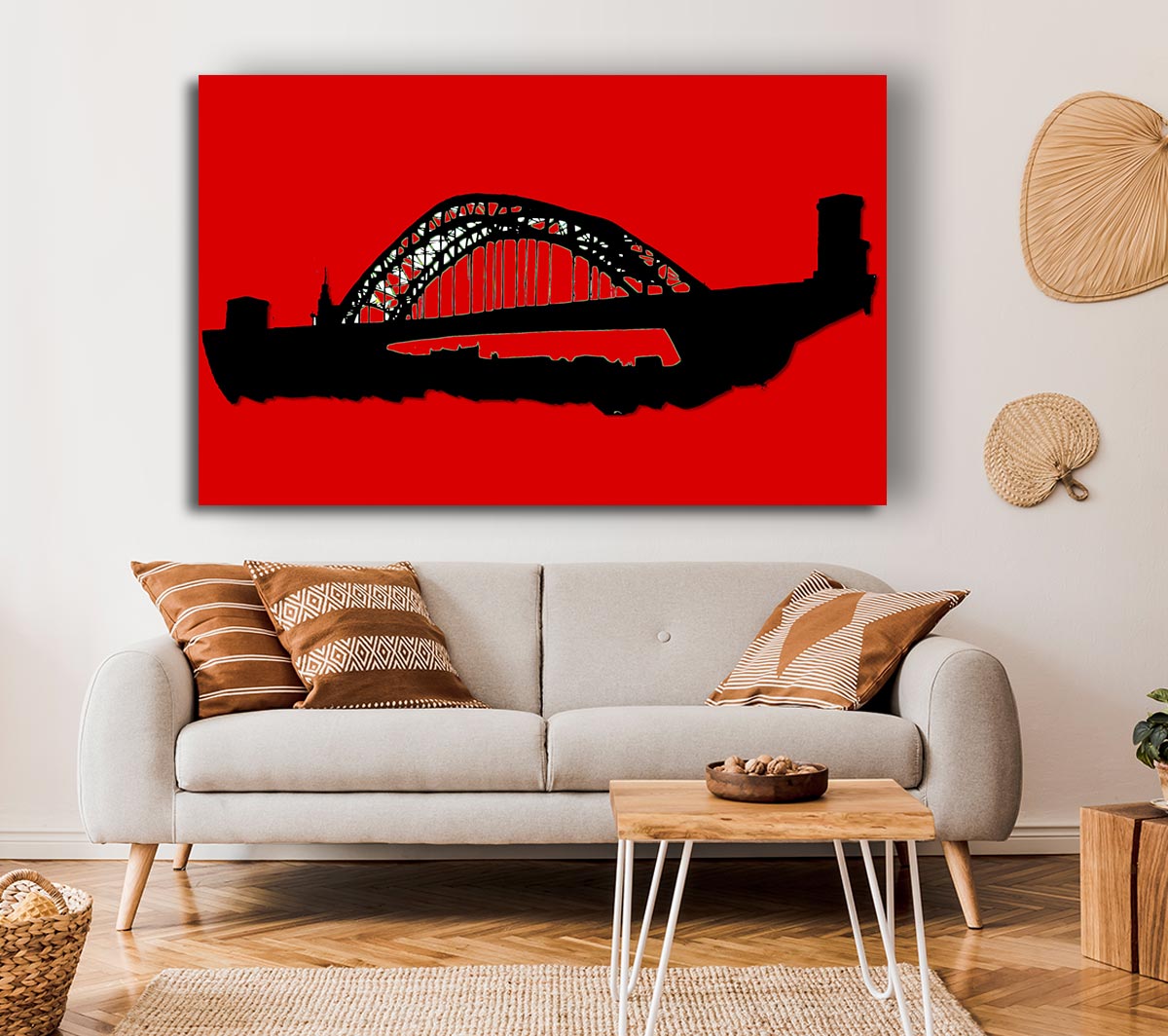 Sydney Harbour Bridge Retro Red