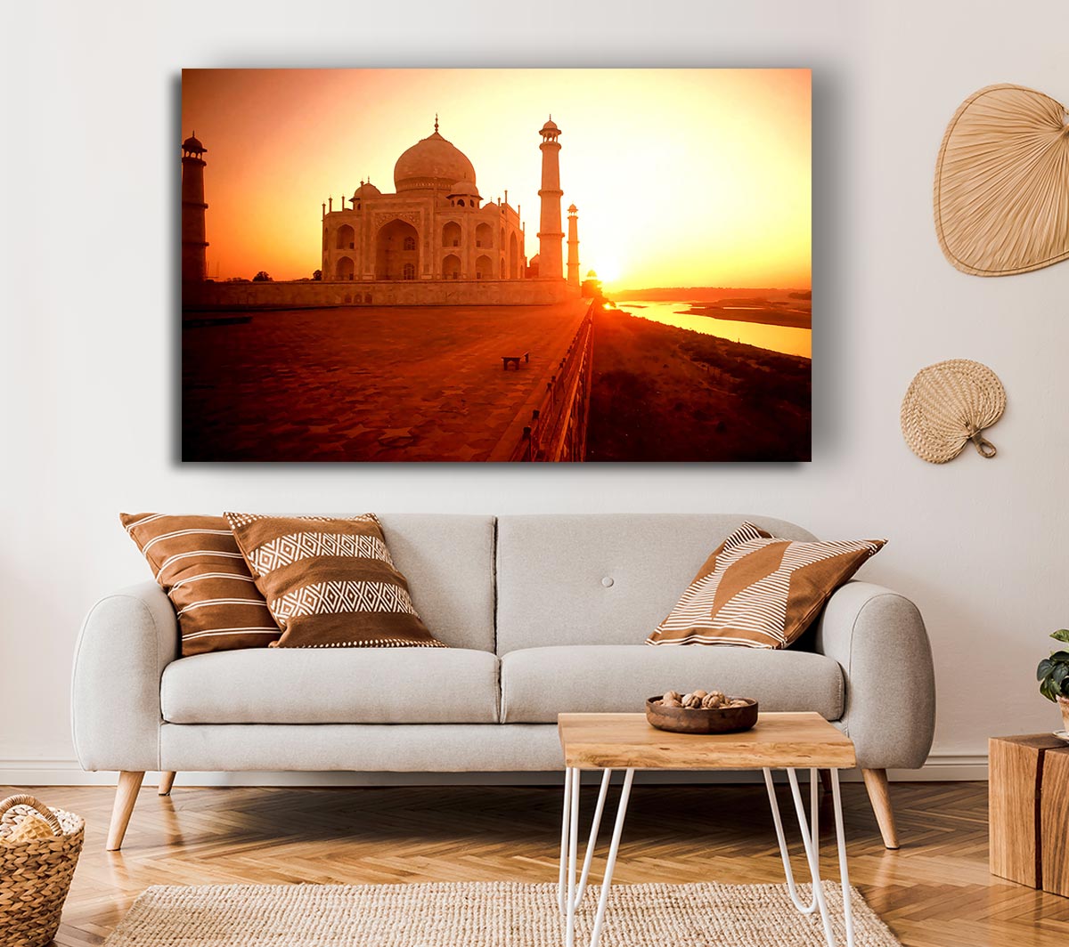 The Taj Mahal At Sunset India