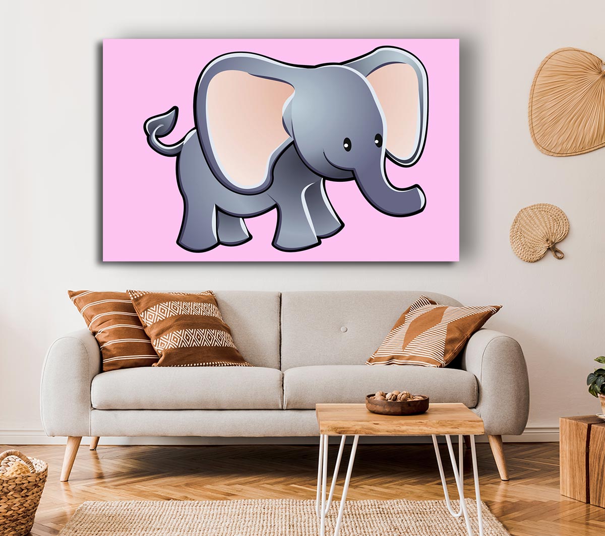 Big Eared Elephant Pink