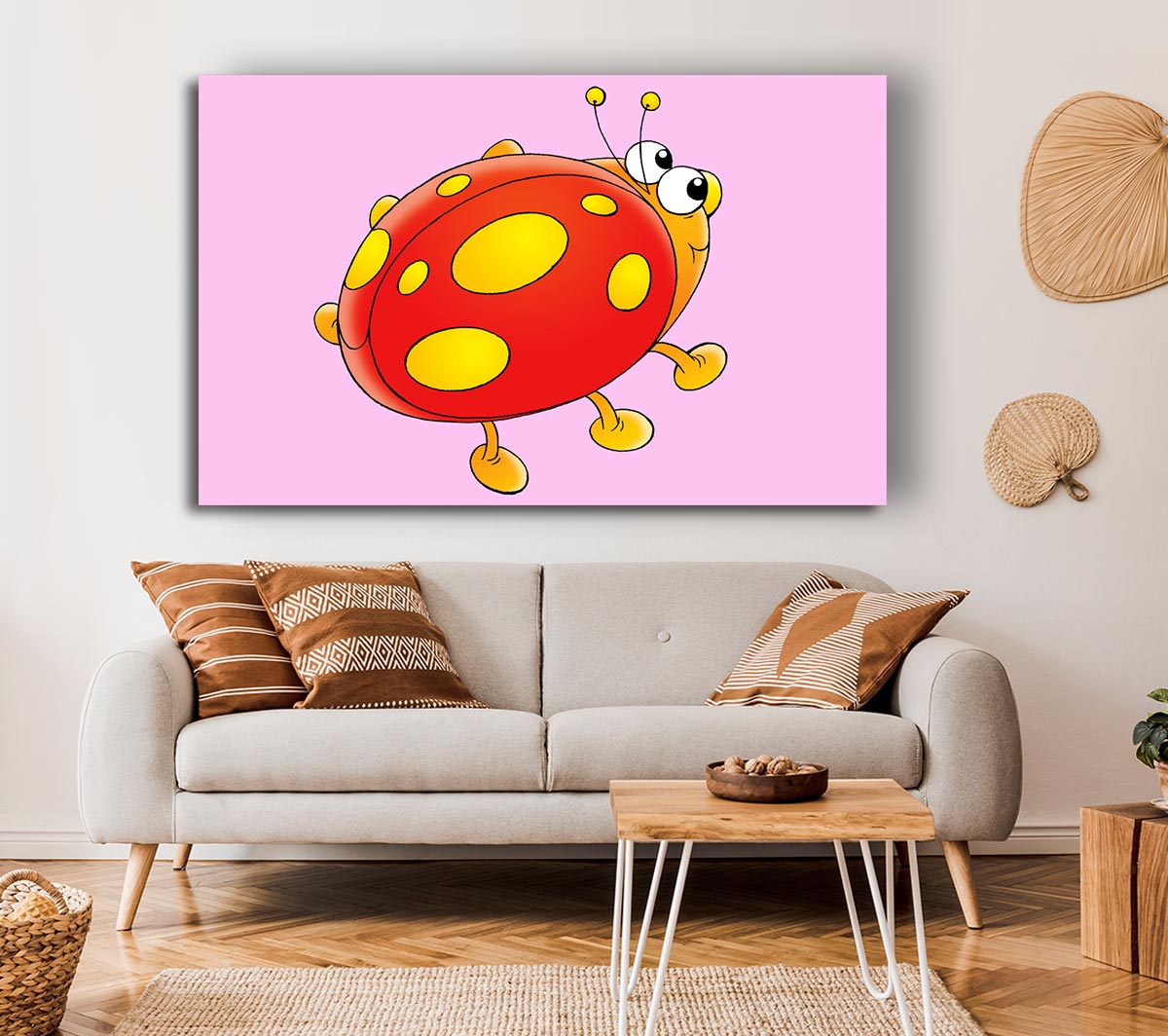 Cartoon Ladybug Pink