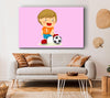 Footballer Standing On Ball Pink