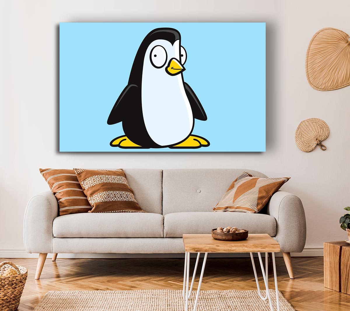 Funny Penguin Baby Blue