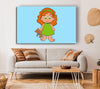 Girl With Teddy Bear Baby Blue