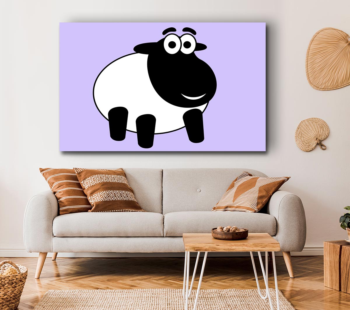 Happy Cartoon Sheep Lilac