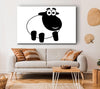 Happy Cartoon Sheep White