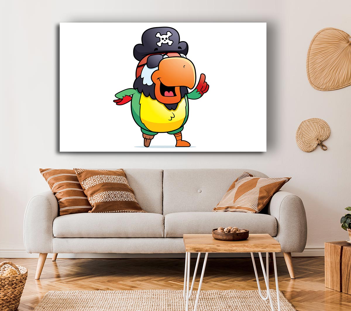 Pirate Parrot Eyepatch White