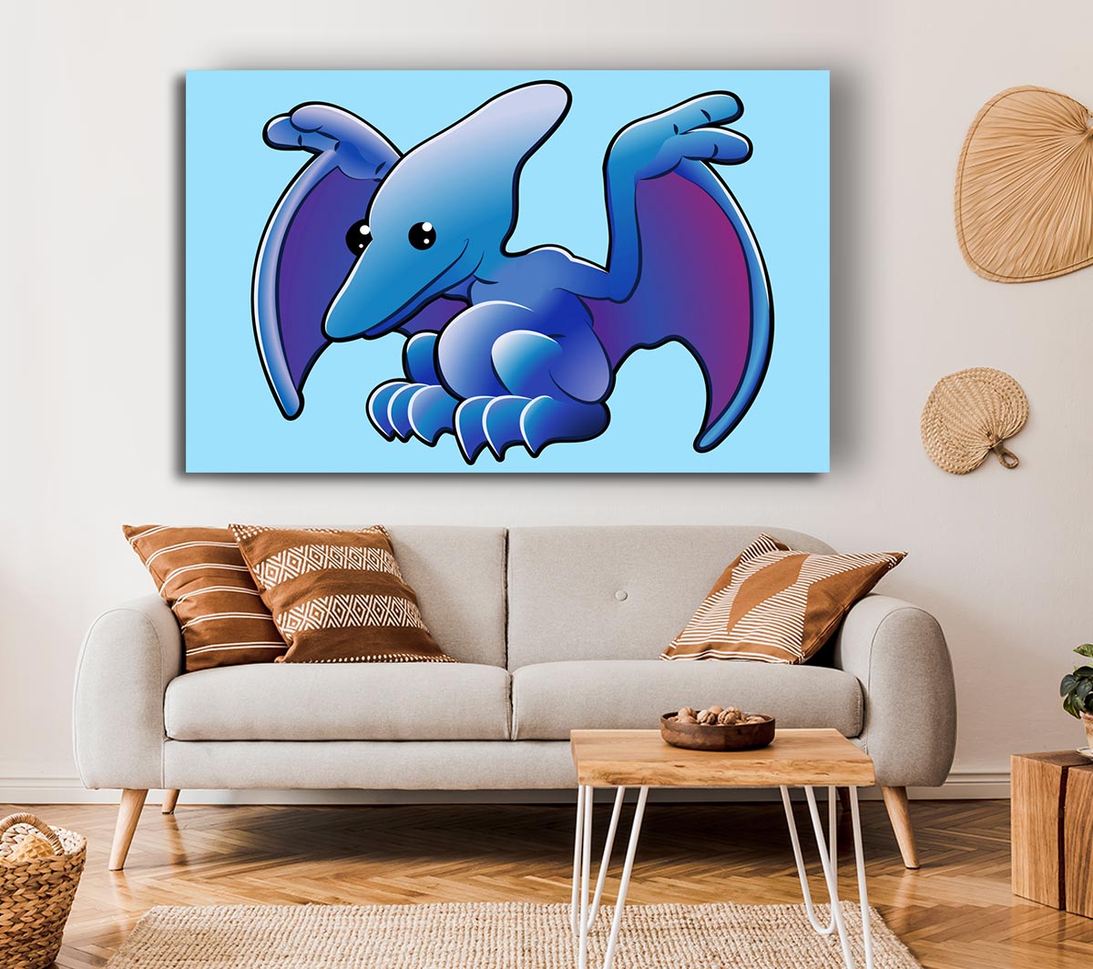 Pterodactyl Dinosaur Baby Blue