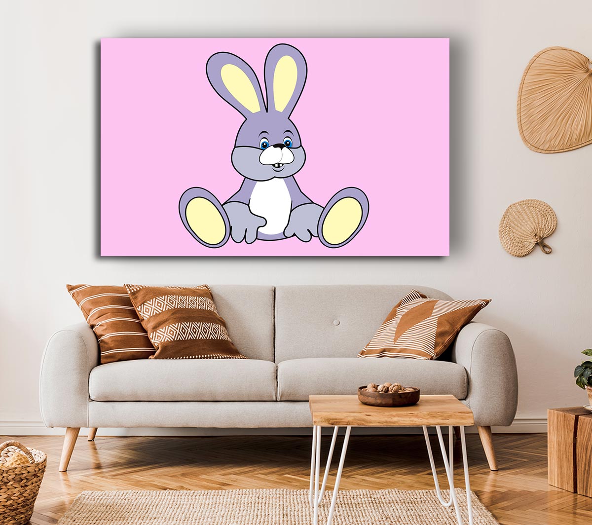 Rabbit Sitting Down Pink